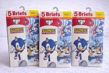 Sonic The Hedgehog Boys 5pk 100 Cotton Brief Underwear Size 8 Bundle Of 3 Packs