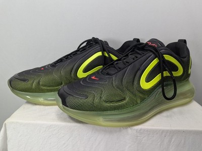 Nike Air Max 720 AO2924-008 Men's Size 11 Black Volt Neon Running Shoes EUC