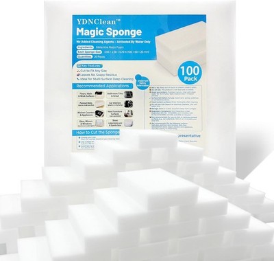 Magic Eraser Shower and Tub Scrubber Sponge Erasers, Water-Activated Cleaning