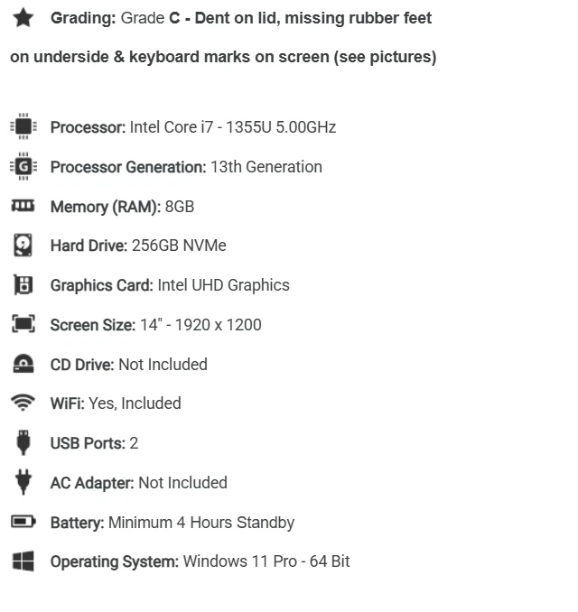 Lenovo ThinkPad E14 · i7-1355U · 8GB · 256GB, photo 2 of 5