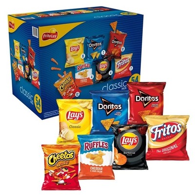 Frito Lay Classic Mix Variety Pack Chips 54 Count 1oz Bags Lays Doritos Cheetos