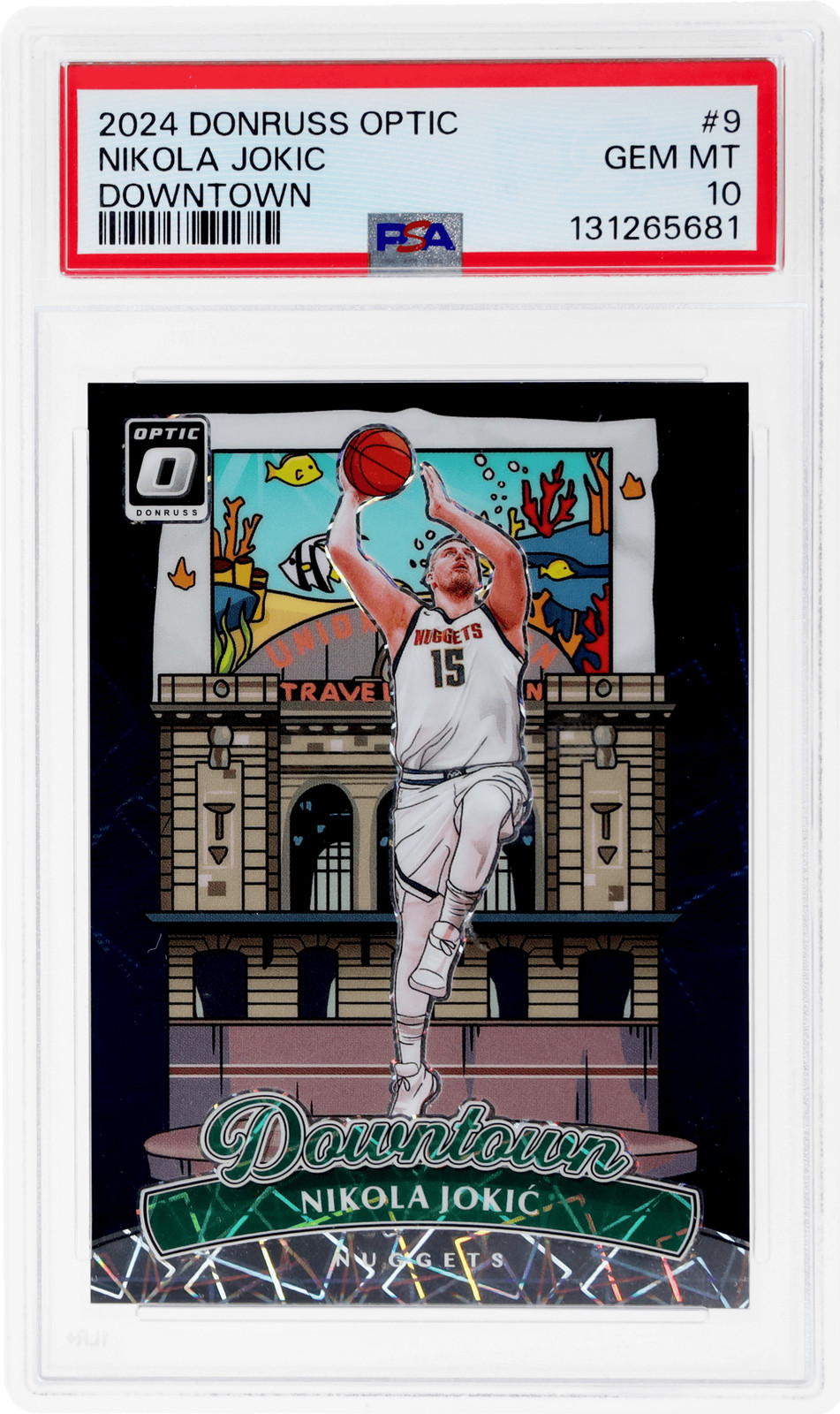 2024 Donruss Optic Nikola Jokic Downtown #9 PSA 10