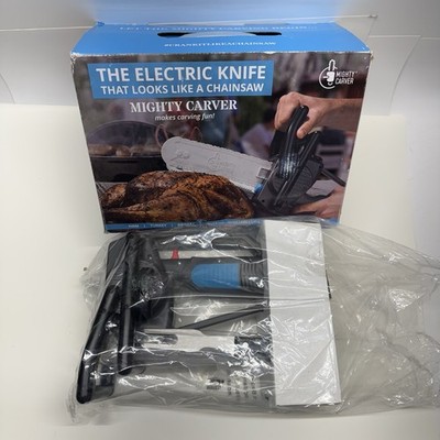 Mighty Carver Electric Knife Chainsaw Stainless Blade Meat Slicer Carver EK1126