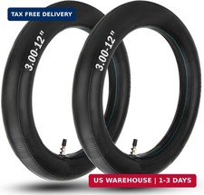 2-Pack 3.00-12 80/100-12 Heavy Duty Dirt Bike Inner Tubes TR4 Valve 2mm ex