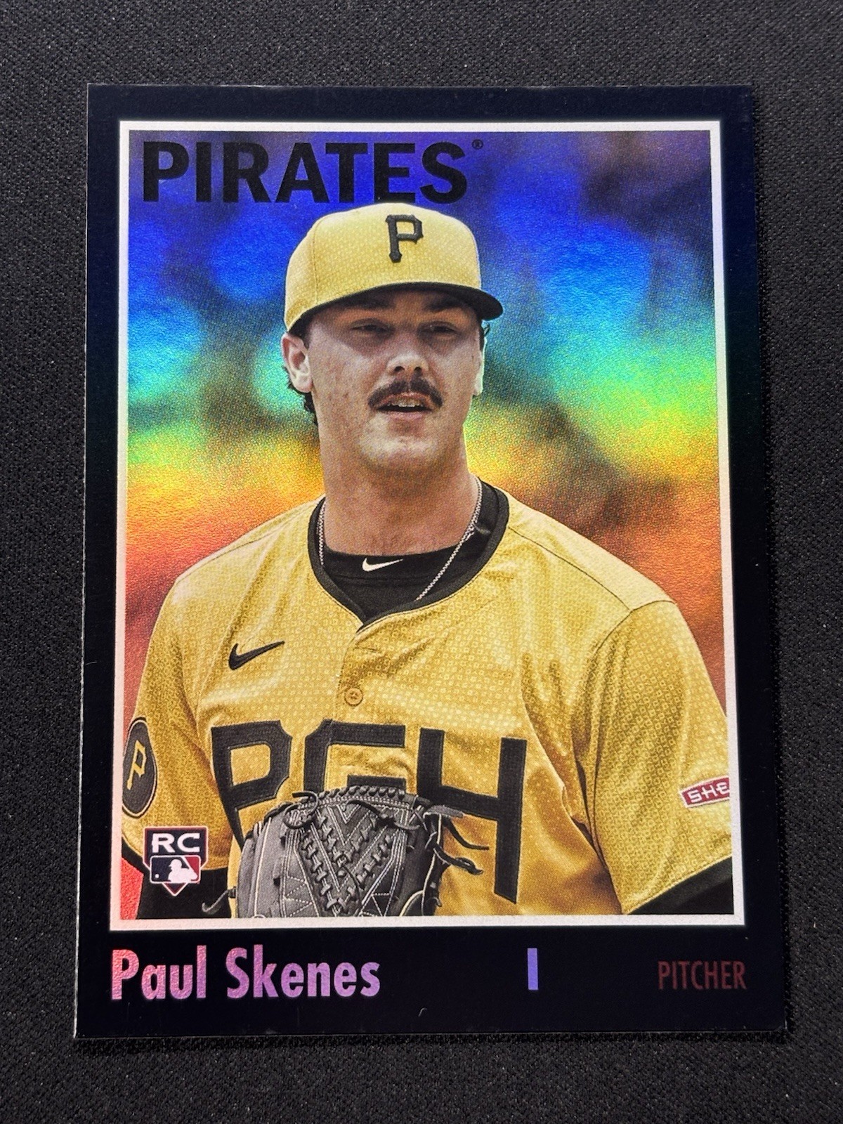 2024 Topps Archives 1970 Design # 200 Paul Skenes Black Foil Board SP RC Rookie