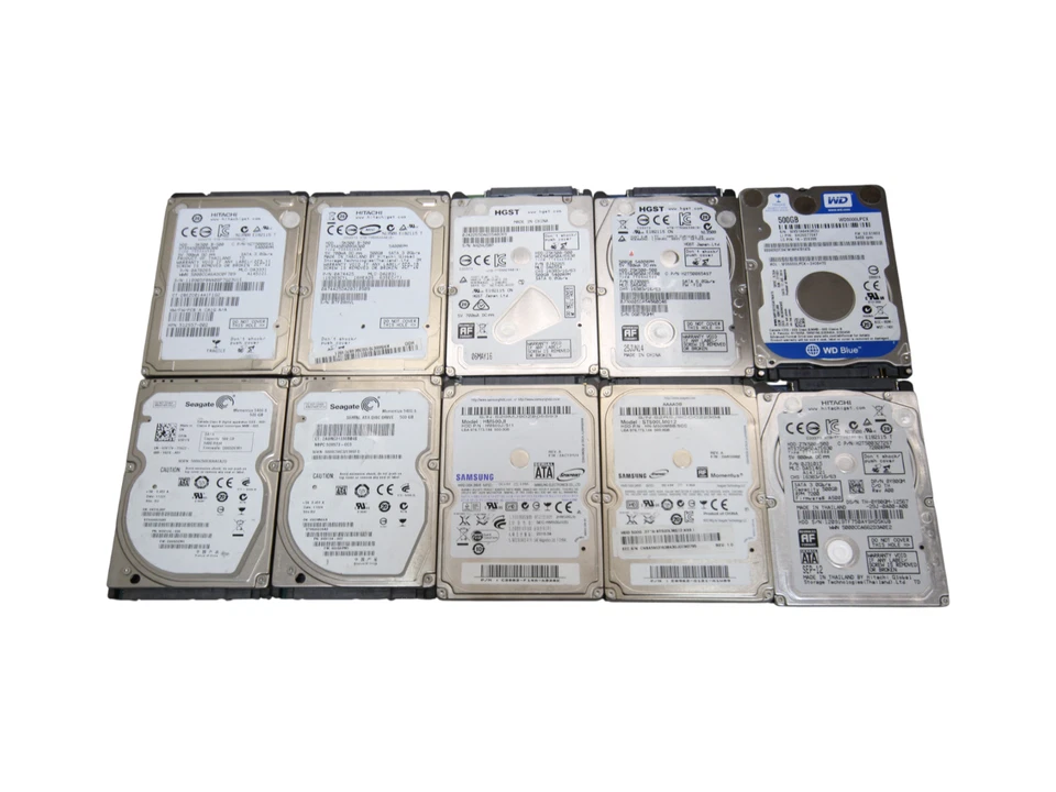 💻 Konvolut 10 diverse 2,5" 500GB SATA HDD Festplatten Bastler Laptop Ersatz 💻