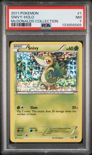 2011 Mcdonalds Collection #1 Snivy Holo PSA 7 NEW CERT POP 6