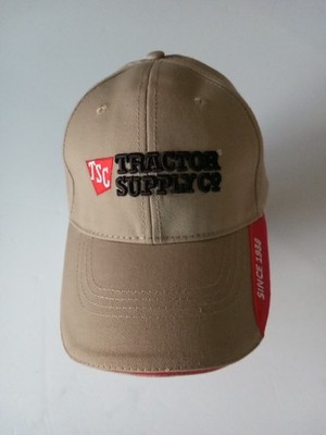 Tractor Supply Co TSC Hat Mens Tan Khaki Adjustable Baseball Cap Since 1938 Logo