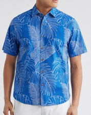 Tommy Bahama SPORT VINE LINES Short Sleeve Button Up Camp Shirt LARGE, XL