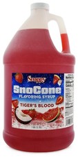 Timeless Taste Tigers Blood Snow Cone Shaved Ice Syrup 128 Fl Oz Ready to Use