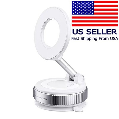360deg Adjustable Magnetic Vacuum Suction Cup Car Phone Holder Mount for MagSafe