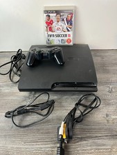 Sony PlayStation 3 PS3 Slim 160GB CECH-3001A Controller Cables FIFA 11 Tested