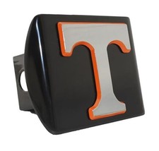 University of Tennessee Chrome with Orange Trim Black Metal Hitch Cover