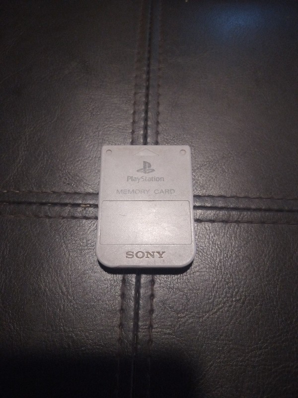 Playstation 1 Official Sony Brand memory card in gray color one great shape PS1