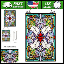 Panel de ventana de vitral Capulina estilo victoriano Tiffany Suncatcher