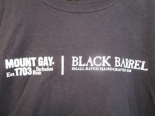 Mount Gay Barbados Rum Black Barrel Black T Shirt Size 2XL