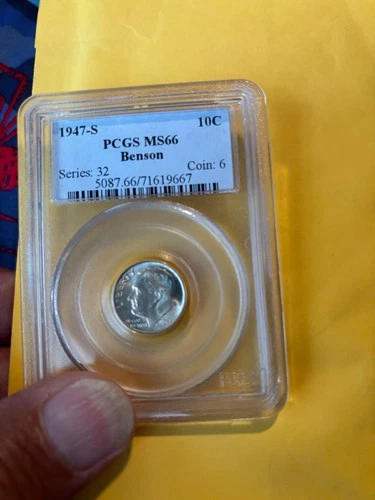 1947-S Roosevelt Dime MS66 PCGS Blue Label BENSON COLLECTION