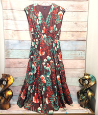VENUS Floral Maxi V-Neck Tiered Boho Smocked Waist Sleeveless Long Sundress SP