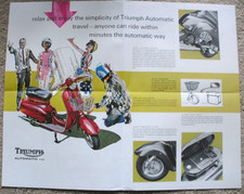 Triumph T10 Scooter Brochure 50 x 40 Colour Poster 1965 Original New  Old Stock
