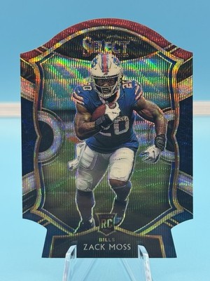 2020 Panini Select Zack Moss #69 Tri Color Prizm Die Cut Concourse Rookie Card