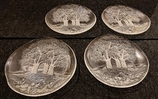 4 Glasteller mit schönem Design