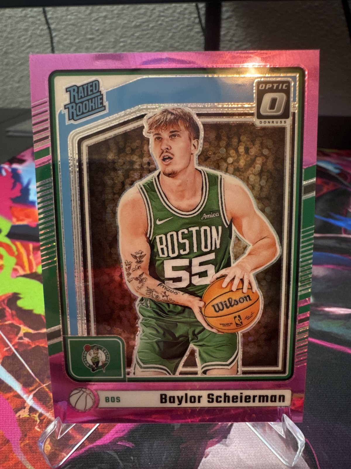2024-25 Donruss Optic #263 Baylor Scheierman Hyper Pink