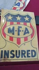 VINTAGE MFA INSURED TIN SIGN