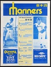 Rare 1st Year 1977 Seattle Mariners Baseball Schedule Poster Olympia Beer Promo