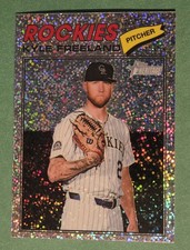 2026 Topps Heritage Silver Sparkle Kyle Freeland Rockies Card #92