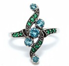 2CT Aquamarine 925 Sterling Silver Filigree Ring Sz 6 PC9-4 — photo 1