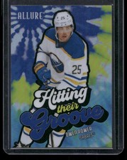 2025-26 Upper Deck Allure #HTG-7 Owen Power Hitting Their Groove Blue