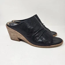 Sofft Women's Shoes 7.5 M Black Leather Strathmore Slingback Sandals