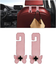 Bling Car Seat Headrest Hooks, 2PCS Butterfly Crystal Vehicle Hanger Holder for
