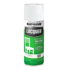 Rust-Oleum 1904830 Lacquer Spray Paint, 11 oz, 11 Ounce Pack of 1 , White