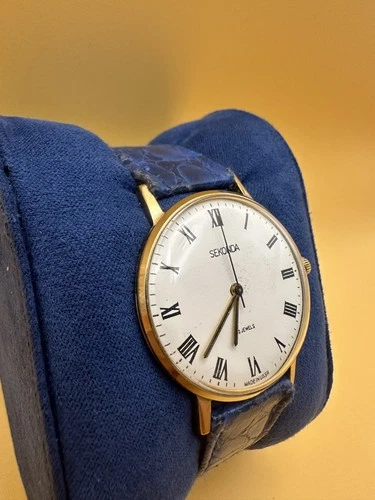 Vintage USSR Sekonda 23 Jewels Luch 2209 Watch Au10 Gold Plated Runs **Project** image 2