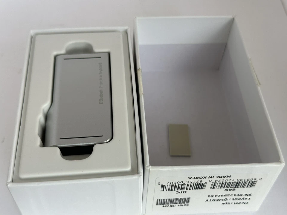 Epic Mobile Projection Keyboard Magic Cube QWERTY Silver Bluetooth TESTED - Image 4 of 4