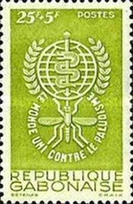 Timbre Santé Médecine Paludisme Gabon 160 ** (37538)