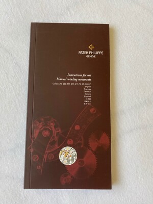 Patek Philippe INSTRUCTIONS for use Manual winding Movements Booklet  Anleitung