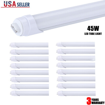 8FT R17D 2 Pins LED Tube Light T8 Milky Cover Rotatable HO Base LED Shop Light 