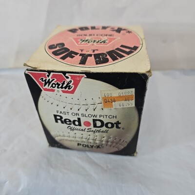 1980s Worth Red Dot Poly X Solid Core Official Fast Slow Pitch Softball New Box