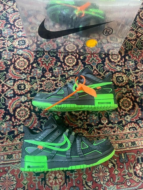 OFF WHITE X NIKE Bianco sporco x Nike gomma schiacciata ""Green Strike"" CU6015 001 da uomo taglia 6 US