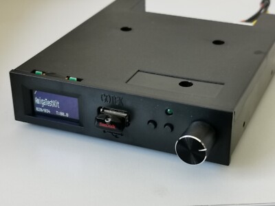 AMIGA GOTEK DRIVE FLASH FLOPPY - BIG 0.96 OLED - ROTARY KNOB - BLACK - AT32F435