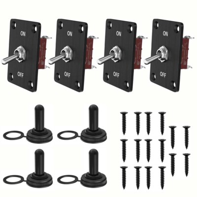 4x Heavy Duty Toggle Switch SPST 2Pin On-Off Amp 30A 12VDC/15A 250VAC/20A 125VAC