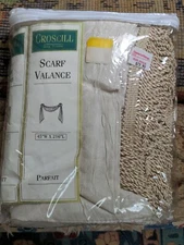 Croscill Home Parfait Scarf Valance 45"W x 216"L VSC 0866/216 Linen Beige