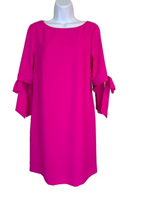 cece red dress Cece Womens Bow Sleeve Shift Dress, Pink, 4