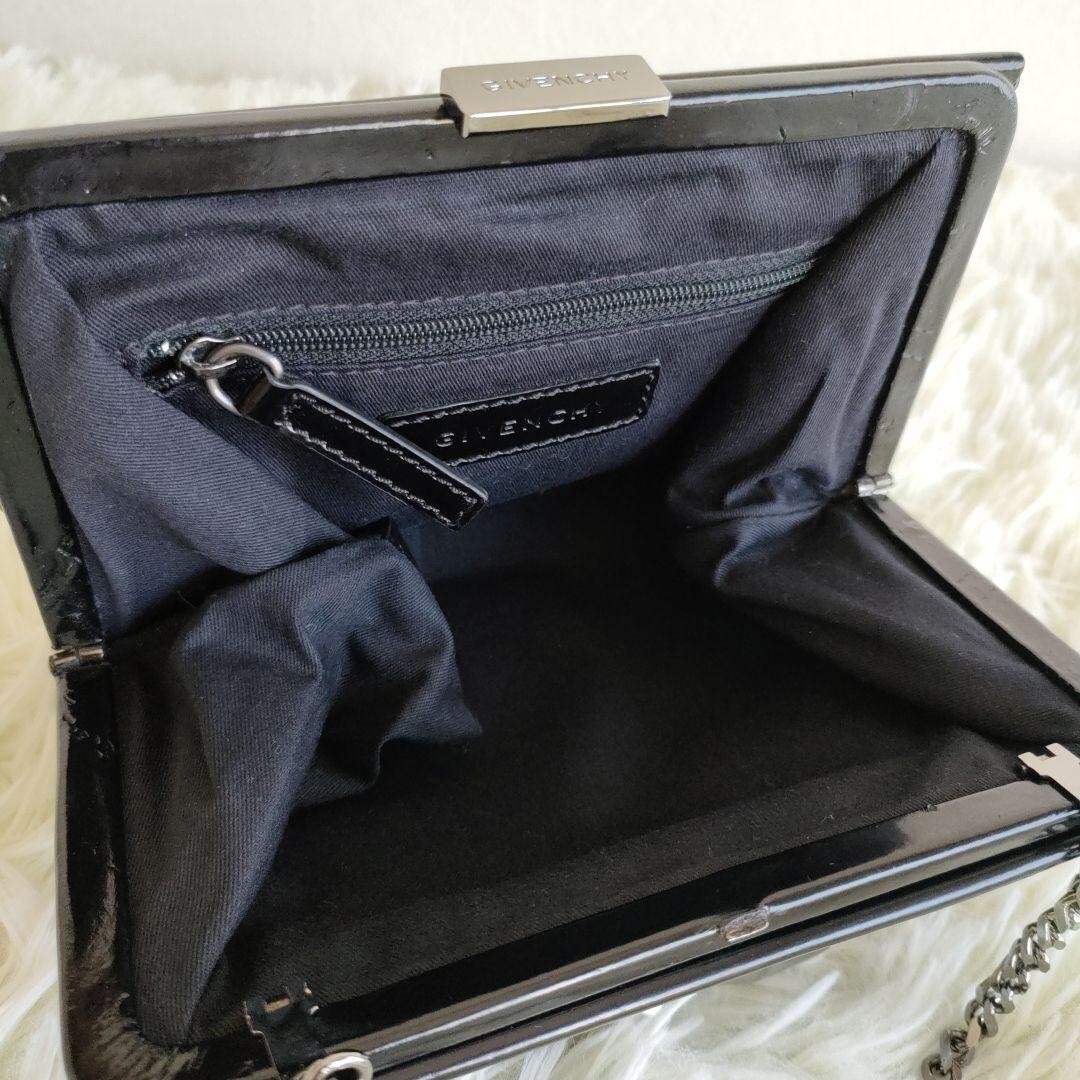 Givenchy Infinity Chain Handle Black Leather Bag … - image 8