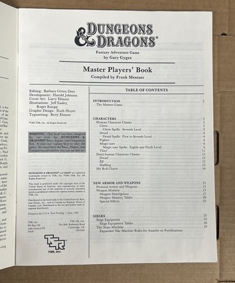 Set 4 Master Rules EXC 1021 Boxed Dungeons Dragons D&d TSR Module 