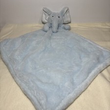 Elephant Lovey Security Blanket Baby Blue Oeko-Tex Baby Comfort SOFT Plush EUC