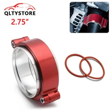 2.75'' 70mm Aluminum Quick Release V-Band Clamp for Intake Intercooler Pipe Red