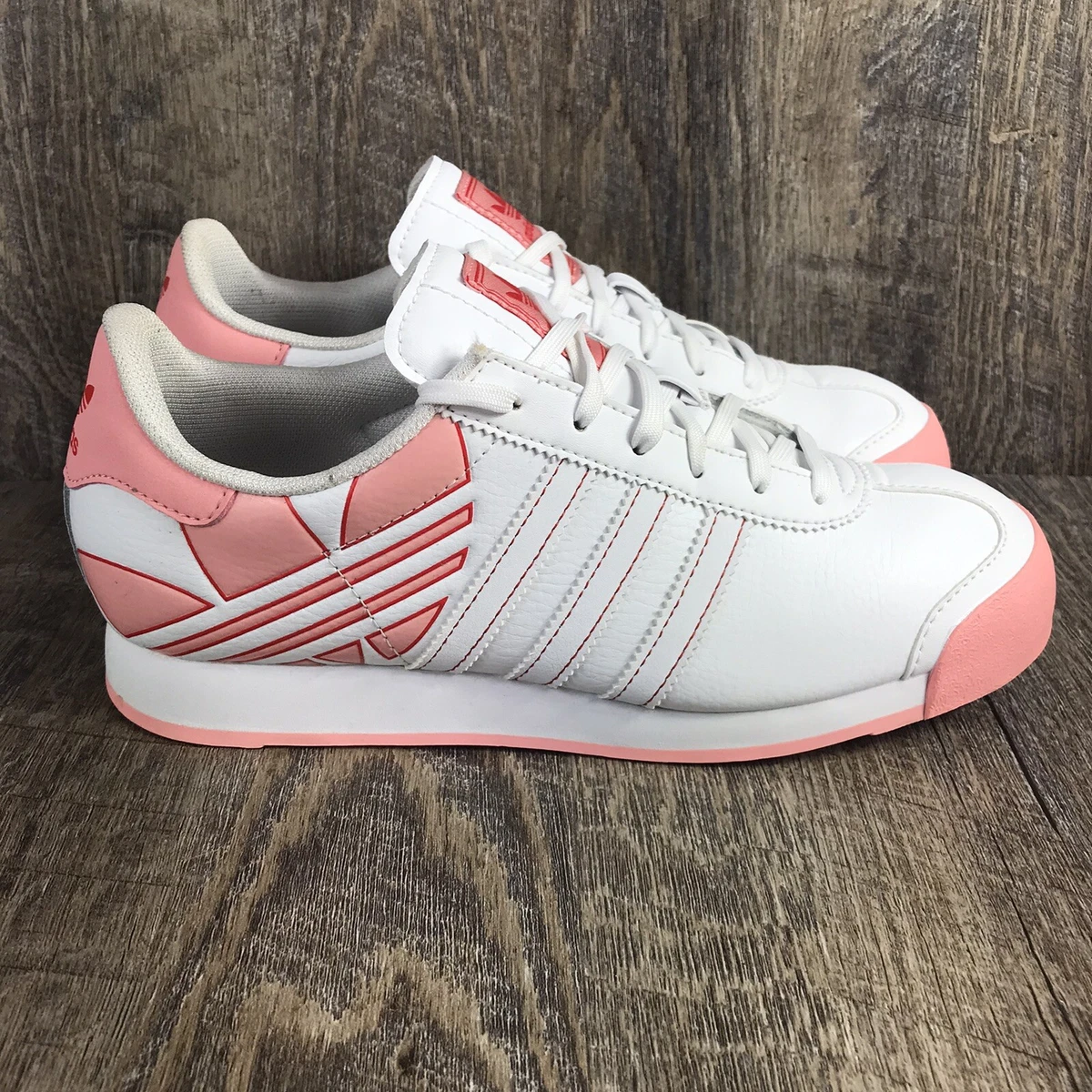 Adidas Samoa FV6839 Women's White Pink Casual Athletic Shoes Sneakers Size  6 | eBay
